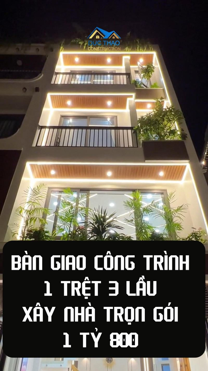 Bàn Giao Công Trình Nhà Phố 4 Tầng Xây Nhà Trọn Gói 